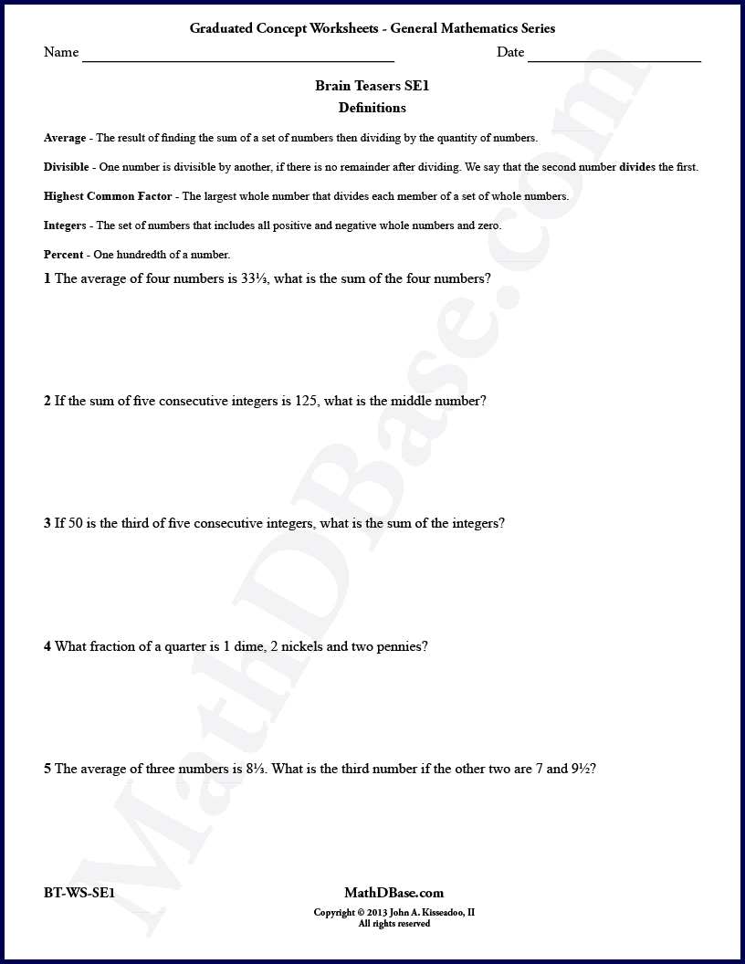 Mixed Brain Teasers 1 thumbnail